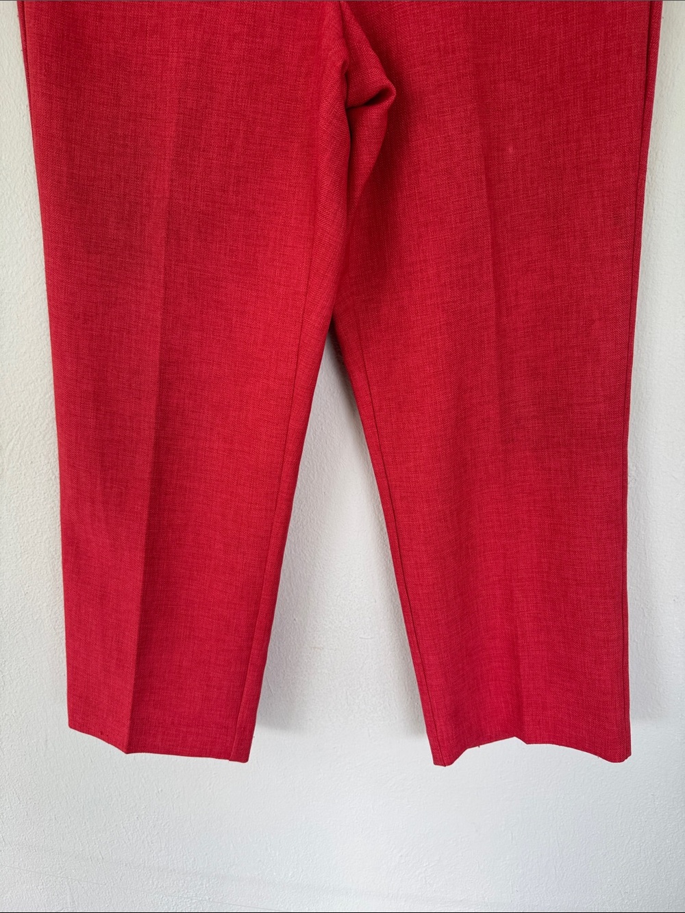 Alfred Dunner Petite brick red straight leg elastic waist casual trousers size 8 - Picture 4 of 10
